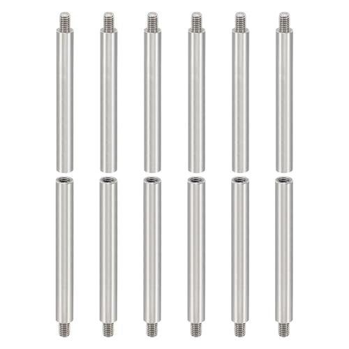 PATIKIL 12pcs M4 Standoffs, M4 50+6mm Spacer Standoffs Steel Threaded Standoffs Screws Kit 4mm ID 6mm OD Metric Male Female Thread Adapters for Circuit Board PCB RC Drones Motherboard - size: 50+6mm L