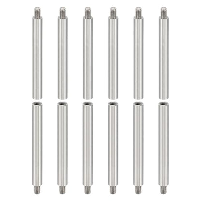PATIKIL 12pcs M4 Standoffs, M4 50+6mm Spacer Standoffs Steel Threaded Standoffs Screws Kit 4mm ID 6mm OD Metric Male Female Thread Adapters for Circuit Board PCB RC Drones Motherboard - size: 50+6mm L