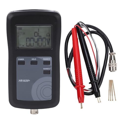 Dpofirs Digital Battery Internal Resistance Tester | 4 Wire Ohm Meter for NiMH NiCD Liion LiPo LiFePO, 0.01mΩ Resolution, 200Ω Range, 0-100V DC Analyzer