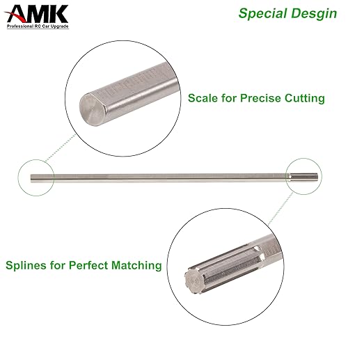AMK 68-229mm Severable Ruled SCX10 Driveshaft Stainless Steel TRX4 Drive Shaft for 1/10 RC Crawler Sportys Scalers GSPEED Axial Capra UTB10 Pro Upgrades DIY LCG Rig (1Pcs Silver) - color: 1pcs Silver