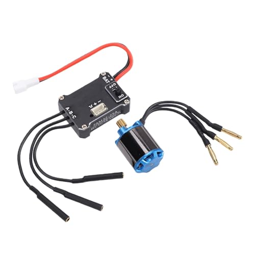 RiToEasysports Brushless Motor and ESC Combo, Aluminum Alloy FOC Sensorless RC Crawler Motor Set 5000KV 25A, Low Speed Linear Control 1 30 RC Crawler Truck Drivers