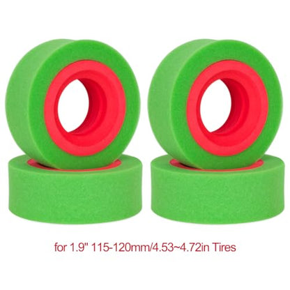 EVA Dual Stage Foam Fit 1.9" Wheel Tires for 1/10 RC Crawler Car 115-120mm TRX4 TRX6 Axial SCX10 Capra 90046