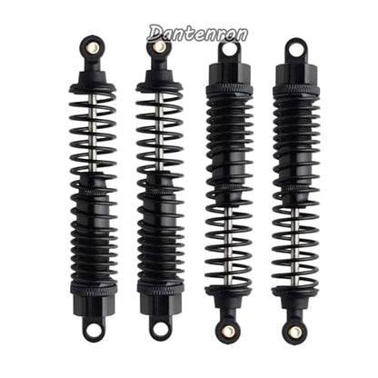 4Pack 1/10 RC Truck Car Adjustable Shock Absorber Damper 108004 Upgrade Parts 108mm Oil 108mm Oil Adjustable Alloy Aluminum Shock For 1:10 HSP 94188 94108 94111 Redcat Volcano (Black) - color: Black