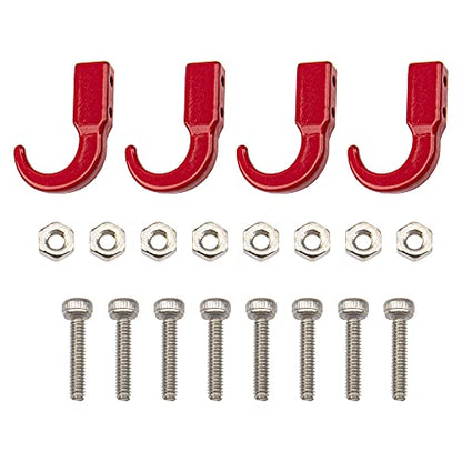 4Pack ShareGoo Metal Winch Hook Trailer Tow Hooks Compatible with TRX-4 HSP Redcat Tamiya CC01 Axial SCX10 D90 HPI 1/10 RC Crawler Car
