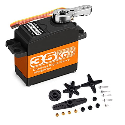 35KG High Torque Coreless Servo Motor Metal Gear Digital and Stainless Steel Gear Servo for Robotic DIY, RC Car Control Angle 180° - size: 35KG/180°