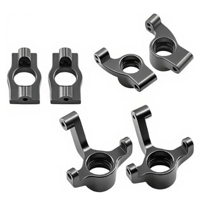 Front Steering Knuckles, Caster Blocks C Hubs and Rear Hubs Meta Aluminum for Losi Micro b Losi Micro t Upgrades Parts 1/24 1/28 Accessories Rc Car 2WD Buggy RTR LOS00007 Replacement (Purple) - color: Purple