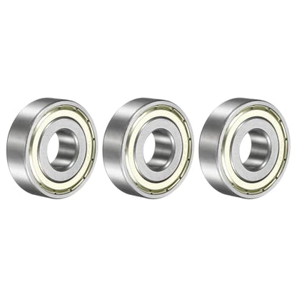 uxcell 3 Pcs 1628ZZ Deep Groove Ball Bearing 5/8" x 1-5/8" x 1/2" Double Metal Sealed, Chrome Steel Bearings - size: 1628ZZ 5/8" x 1-5/8" x 1/2"