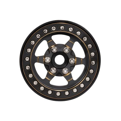 AMK 1.9 Beadlock Wheels 4pcs 958g Brass Heavy 1.9 Wheels for 1/10 RC Crawler TRX4 Capra SCX10 D90 VS4-10 Gen8 CC01 TRX4 Upgrades Accessories
