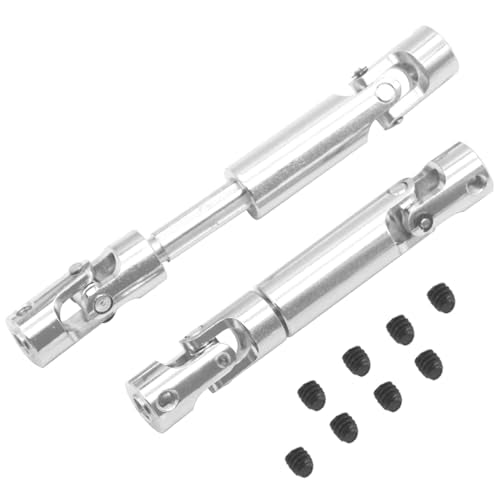 2Pcs Vgoohobby Metal Centre Transmission Shaft Drive Shaft Dogbone Compatible with Axial SCX10 SCX0016 Tamiya CC01 RC4WD D90 90028 1/10 RC Rock Crawlers Car (80mm-100mm) - size: 80mm-100mm
