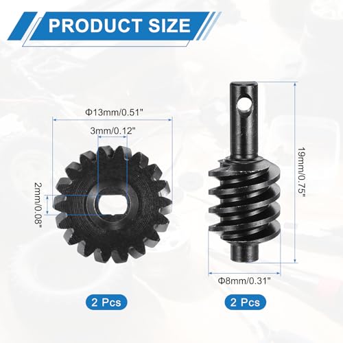 MECCANIXITY 2 Set Hardened Steel Axle Differentials Gear, 13T/18T Steel Gear Upgrade Parts for RC Vehicles Truck Drift Car Part, Black - style: 13T/18T