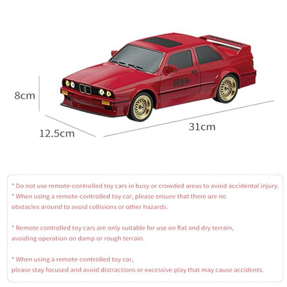 1:16 Scale RC Drift Car, 30KM/H 4WD 2.4GHz Remote Control Cars with LED Light, Racing and 4 Drifting Wheels, 3 Rechargeable Batteries, Perfect Toy Gift for Teen Adults Red - color: Red, size: 3 battery
