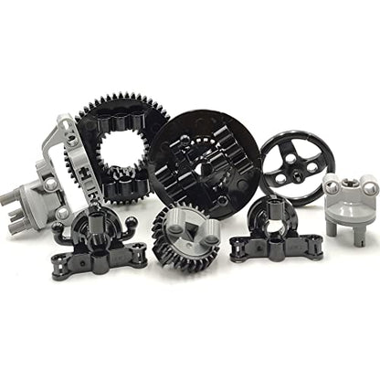 dspitwod MOC Technical Wheels Connectors Rack Gear Car Suspension Building Brick Accessories Pieces Sets STEM Learning Kits Engineering Toy Gift for Kids … - style: 144 TECHNIC PARTS