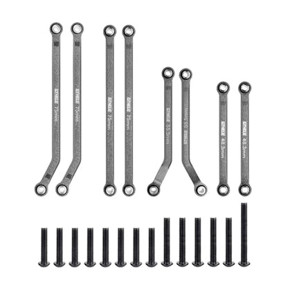 High Clearance 4 Links Set Aluminum Linkage for Traxxas 1/18 TRX4M K10 F-150 Upgrade Parts RC Crawler Car (Titanium) - color: Titanium