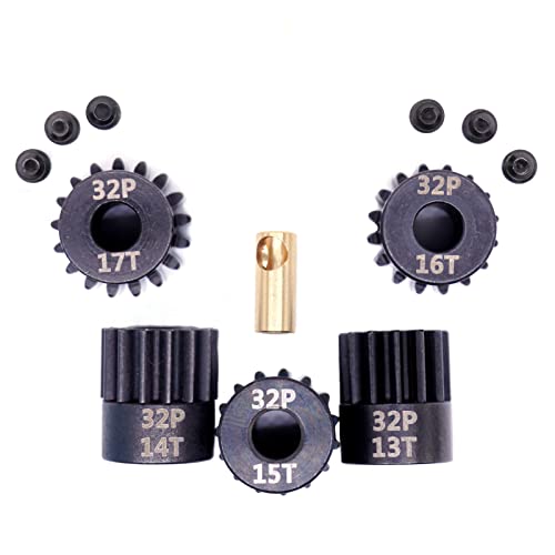 32P 5mm Pinion Gear Set 13T 14T 15T 16T 17T with Hex Key for RC - style: 13T 14T 15T 16T 17T