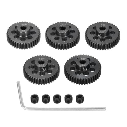 48 P Steel Pinion Gear Set 38T 39T 40T 41T 42T for 3.175 mm Shaft Hardened Steel Pinion Gear with Screws and Hexagonal Wrench for RC Car Motor
