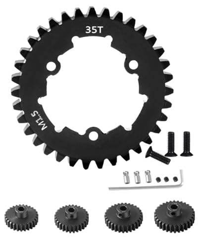 35T Spur Gear Upgrades Part For 1/5 X-Maxx 6S Monster Truck,1/5 X-Maxx 8S Monster Truck,Medium Carbon Steel 35T 1.5 Spur Gear with Pinion Gear(27T/28T/29T/30T) Hops Up