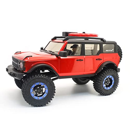 MRC 1.0 Beadlock Wheel 4PCs CNC Aluminum Wheels Rims Upgrade for 1/24 RC Crawler Car Axial SCX24 C10 Jeep Betty (Bronze-Black) - color: Bronze-Black