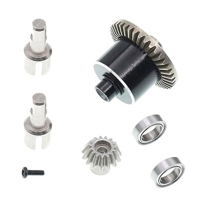 1PCS Metal Differential Case/2PCS Differential Cup/2PCS Bearing Compatible with WLToys 184011 A959-B A979-B A959 A969 A949 A979 K929 A969-B K929-B RC Car Upgrades Parts