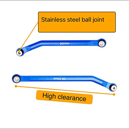 High Clearance Links Set Steering Rod Tie for AXIAL 1/24 SCX24 AXI00001 C10 AXI00002 Wrangler JLU AXI00006 Bronco Upgrades RC Crawler Car - color: Navy Blue
