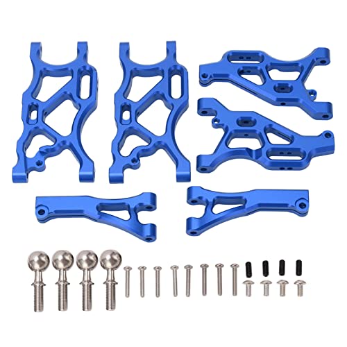 RC Suspension Arm Set Aluminum Alloy Front Rear Swing Arms with Ball Head Upgrade Kit for ARRMA 1/7 LIMITLESS INFRACTION 6S TYPHON 6S 1/8 RC Car Parts Accessories (Blue) - color: Blue