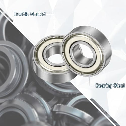 uxcell 3 Pcs 1604ZZ Deep Groove Ball Bearing 3/8" x 7/8" x 9/32" Double Metal Sealed, Chrome Steel Bearings - size: 1604ZZ 3/8" x 7/8" x 9/32"