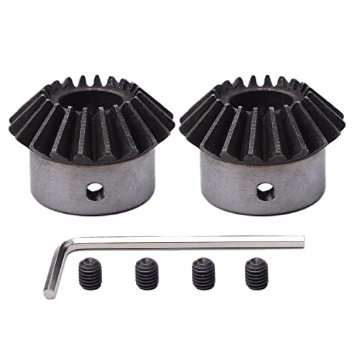 2Pcs Bevel Gear Tapered Bevel Pinion Gear Bevel Gears 2 Module 20 Teeth for Hardware Mechanical Rotation (20T 16mm Hole) - size: 20T 16mm Hole