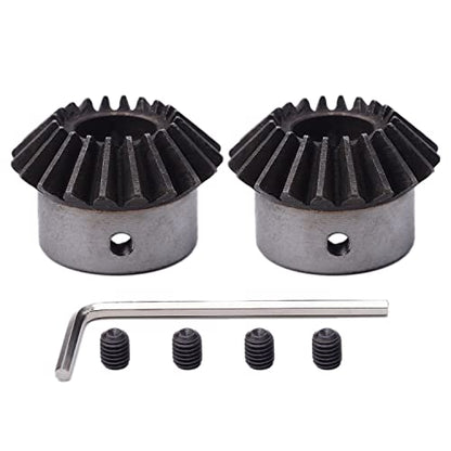 2Pcs Bevel Gear Tapered Bevel Pinion Gear Bevel Gears 2 Module 20 Teeth for Hardware Mechanical Rotation (20T 16mm Hole) - size: 20T 16mm Hole