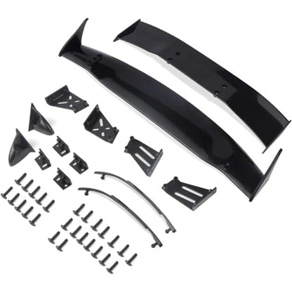 RC Modifications Spare Compatible with Tamiya 1/10 RC for Racing Drift Car Upgrade Parts 1set for Universal Rear Tail Spoiler Wing Mirror