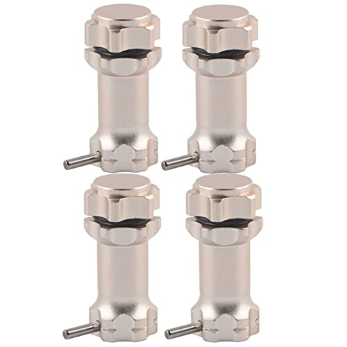 17mm Hex Hub, 4Pcs Aluminium Wheel Hubs Extension Conversion Adapter for 1:8 Ratio RC Model Car(Silver) - color: Silver