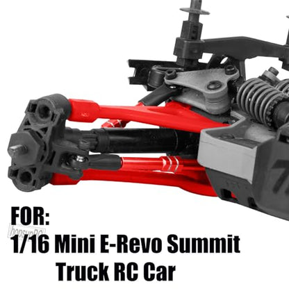 RC Adjustable Turnbuckles Links Upgrades Parts for 1/16 Mini E-Revo Summit Truck RC Car.Aluminum Front Rear Adjustable Turnbuckles Camber Links Toe Link Hops Up,Red - color: Red(for 1/16)