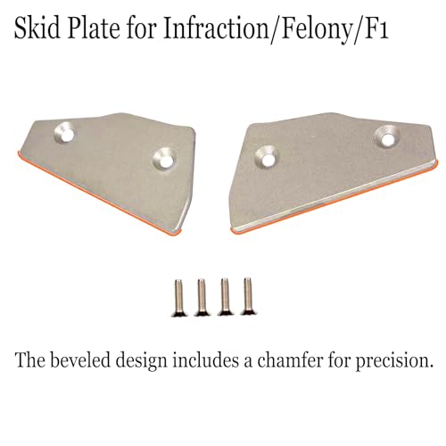 Titanium Sparking Skid Plate Guard for Arrma 6S 1/7 Infraction/Limitless/Felony | 2mm Thick Chassis Armor Undershield Protector,Skid Plate Protect Chassis Upgrade Part Bottom Cover-Titanium A - color: 6s 1/7 Infraction/Limitlessv1/Felony-titanium a