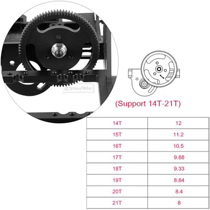 RC Front Mounted Transmission LCG Carbon Fiber Chassis Kit Upgrades Part for 1/10 RC Crawlers SCX10 SCX10 II Capra 1.9 UTB and Other DIY Builds,Carbon Fiber Chassis &Alloy Gearbox,Black - color: Black(1set)