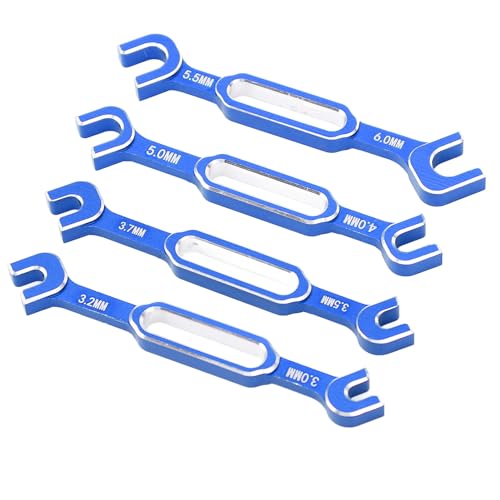 Turnbuckle Remover, Different Sizes 4PCS Convenient Use Aluminum Alloy RC Car Wrench Fine Workmanship for RV Drift Cars Repair (Blue), Denashb2txivs8uo-12