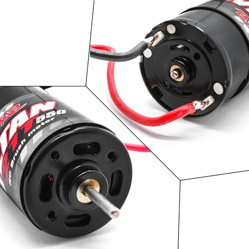 RC Car 550 55T Motor Brushed High Torque Waterproof Motor for 1/10 RC Crawler Axial SCX10 AXI03007 JL 90046 TRX4 TRX6 RC Car Boat Motor 550 Brushed Suitable for Climbing Off-Road