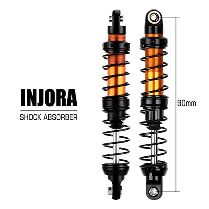 INJORA RC Shock Absorber 4pcs RC Damper for 1/10 RC Crawler Car Axial SCX10 90046 AXI03007 TRX4 TRX6 (90mm) - size: 90mm