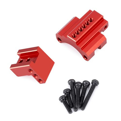 1/24th Adjustable Rear Link Mount Aluminum Link Bracket for Axial SCX24 1:24 RC Model Crawler Car Upgrade Parts (Red) - color: Red