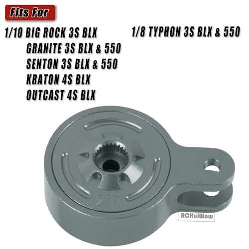 RC Servo Saver Set 25T Upgrades Part for 1/10 Big Rock 3S BLX,Granite/Senton 3S BLX & Mega550,Kraton/Outcast 4S BLX,1/8 Typhon 3S BLX& Mega550,Alloy Fixed Link Steering Servo Saver,Titanium - color: Titanium-1 Set