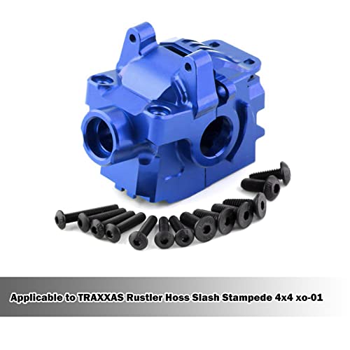 kingsea Aluminum Front Differential Gear Case Differential housing Compatible with Traxxas 1/10 Rustler Hoss Slash Stampede 4x4 XO-1 6880 RC Car, Blue - color: Blue