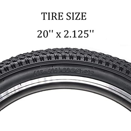 Hycline Mountain Bike Tire: 20/24/26/27.5-inch Folding Replacement High-Performance Wear-Resistant Bicycle Tires for MTB Off-Road Bike - size: 20x2.125 30TPI, style: Qty 1 Tire