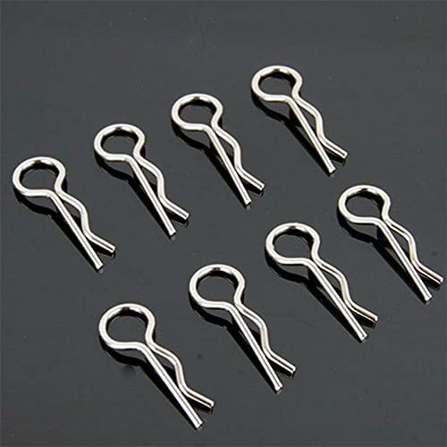 E-outstanding 60 Pcs Universal Body Shell Car Body Clips R Shape Pins Suitable for All 1/8th 1/10th 1/16th Scale, RC Car Truck Boat Buggy Models Parts