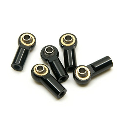 10Pcs M3 Aluminum Ball Head Holder Link Rod Ends Joint Linkage for 1/10 RC Axial SCX10 F350 D90 Etc. RC Crawler Accessories (Black)