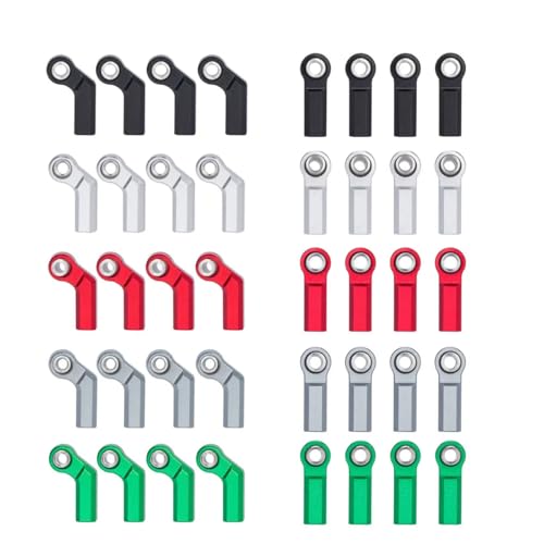 1/10 RC Crawler Rod Ends,4pcs M4 Aluminum Chassis Link Steering Rod Straight Rod Ends/Bend Rod Ends for 1/10 RC Crawler SCX10 TRX4 Capra VS4-10 Wraith (Straight 7.5mm B) - color: Straight 7.5mm B