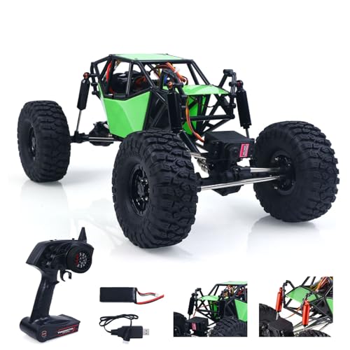 Hobby Remote Control 1/10 Rock Crawler 2.4G 4 * 4 RTR Electric Radio Off-Road Truck Hobby Grade Model for Ages 14+(Green) - color: Green