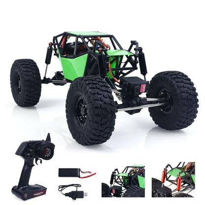 Hobby Remote Control 1/10 Rock Crawler 2.4G 4 * 4 RTR Electric Radio Off-Road Truck Hobby Grade Model for Ages 14+(Green) - color: Green