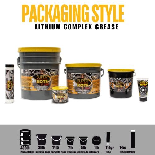 Lithium Complex Grease | Lubricant | Superkote 2000 Multipurpose | NLGI 2 | EP | High Temp | Automotive | Construction | Industry | Gear | Wheel Bearing | Axle | Bike | White | 114 gr Squeeze Tube