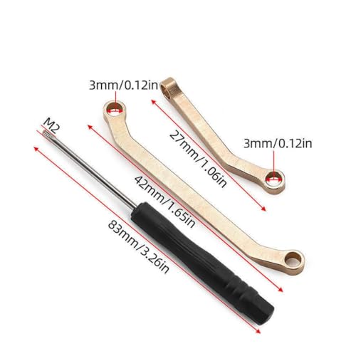 YIJU Vehicle Steering Linkage Brass Steering Rod Assembly Steering Upgrade Replacement Added Chassis Weight Improves Stability Suitable for RC Crawler Trucks Trail Runs Rough Terrain Driving