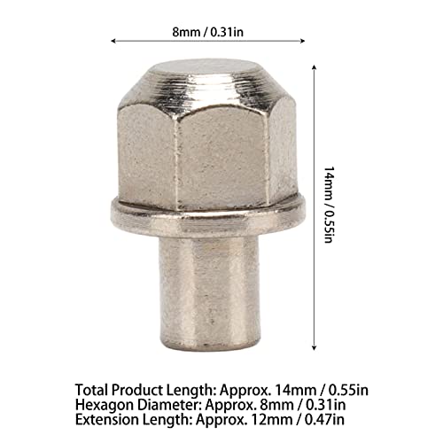 8Pcs RC Hex Wheel Hub Nut Universal 12mm Drive Adaptor Extension Column Stainless Steel for Axial SCX10 D90 Redcat GEN8 Silver 14mm