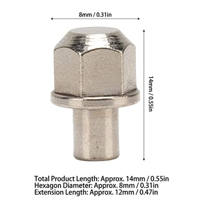 8Pcs RC Hex Wheel Hub Nut Universal 12mm Drive Adaptor Extension Column Stainless Steel for Axial SCX10 D90 Redcat GEN8 Silver 14mm