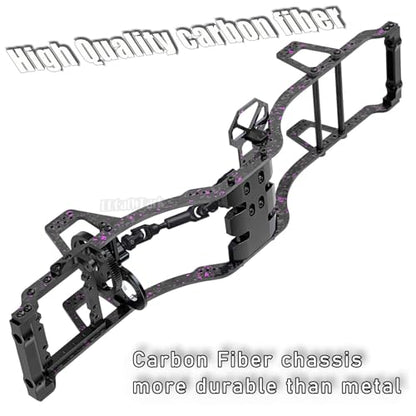RC Carbon Fiber LCG Chassis Frame Upgrades Part for 1/10 SCX10 SCX10 II Capra 1.9 UTB & Other DIY Builds RC Crawler,Front Mounted Transmission LCG Chassis Kit,Cab Body Mount Brace,Colorful - color: Colorful - (Carbon Fiber)