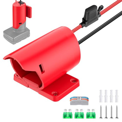 1 Packs Power Wheel Adapter for Milwaukee M12 Battery Adapter 12V Power Wheel Battery Conversion Kit with Switch, Fuse & Wire Terminals, 12AWG Wire, Power Connector for DIY Rc Car Toys and Robotics - size: 1 Pack